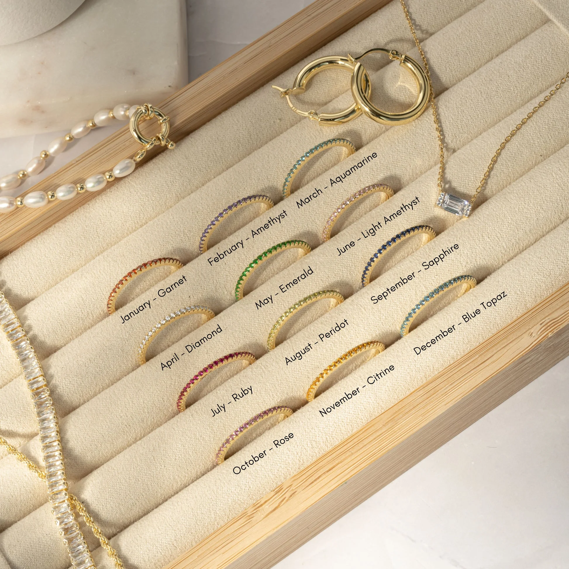 Swarish Jewels Eternity Birthstone Rings - Image 2
