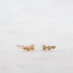 925 Silver Diamond Ear Climber Studs - Image 6