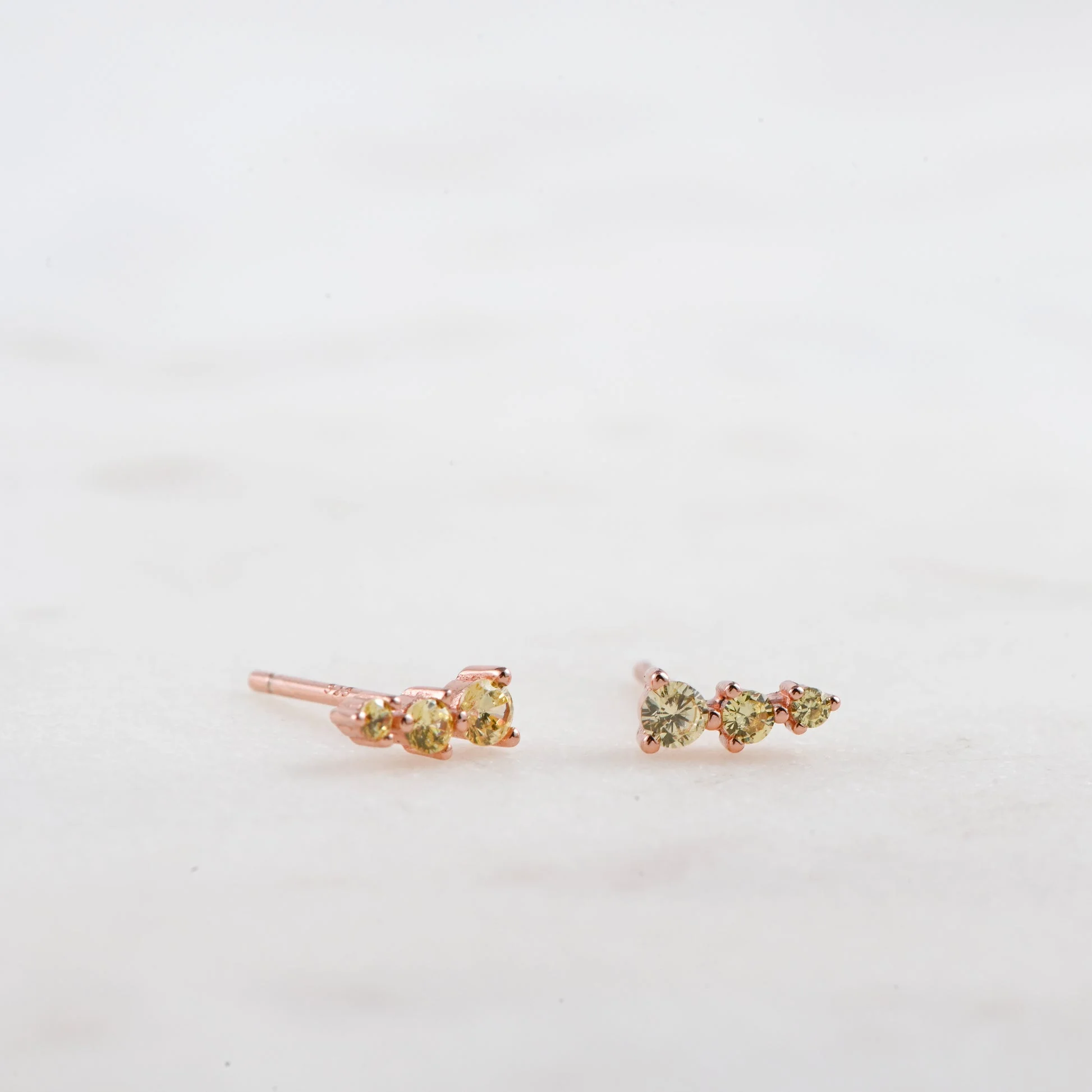 925 Silver Diamond Ear Climber Studs - Image 6