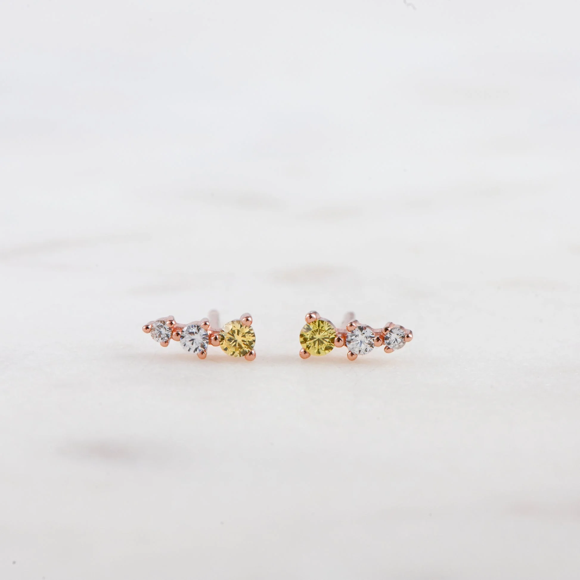 925 Silver Diamond Ear Climber Studs - Image 7