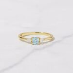 Aquamarine Cushion Ring
