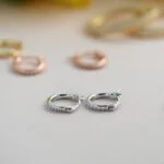 Beaded Huggie Hoop Earrings