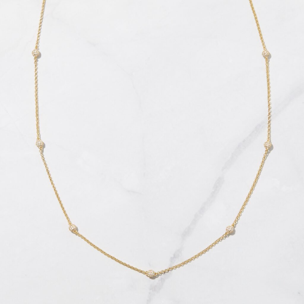 Beaded Pav Necklace