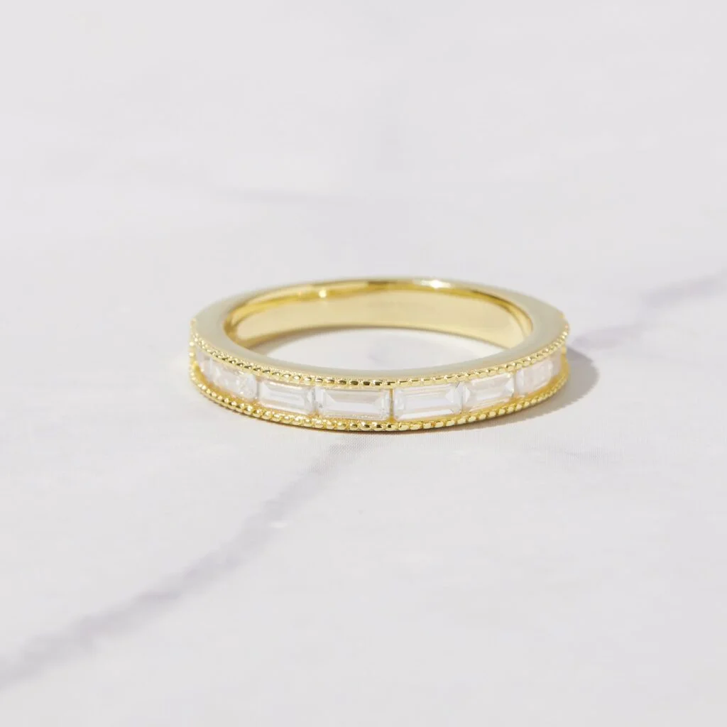 Bezeled Baguette Ring