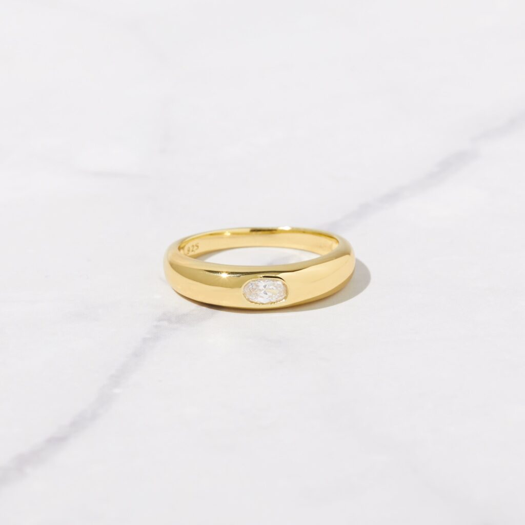 Bezeled Dome Ring