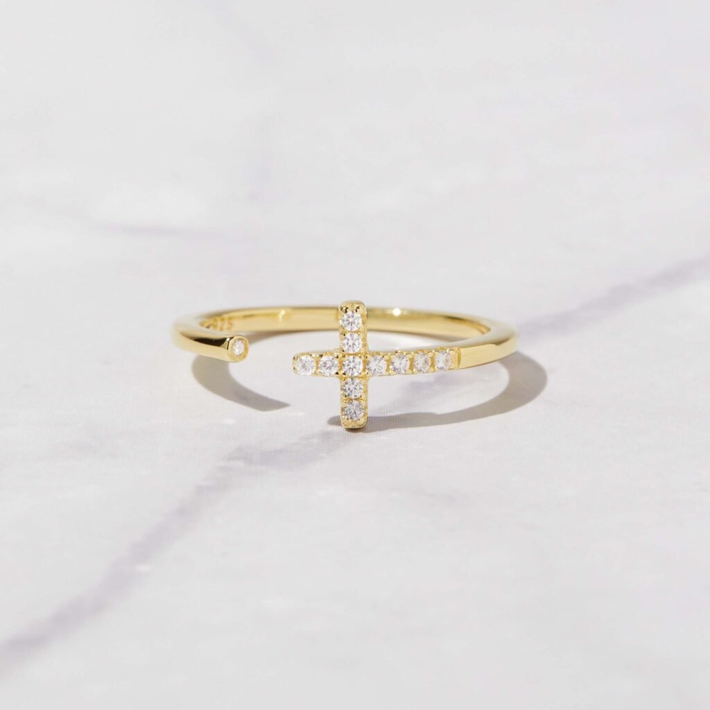 Cross Open Cuff Ring