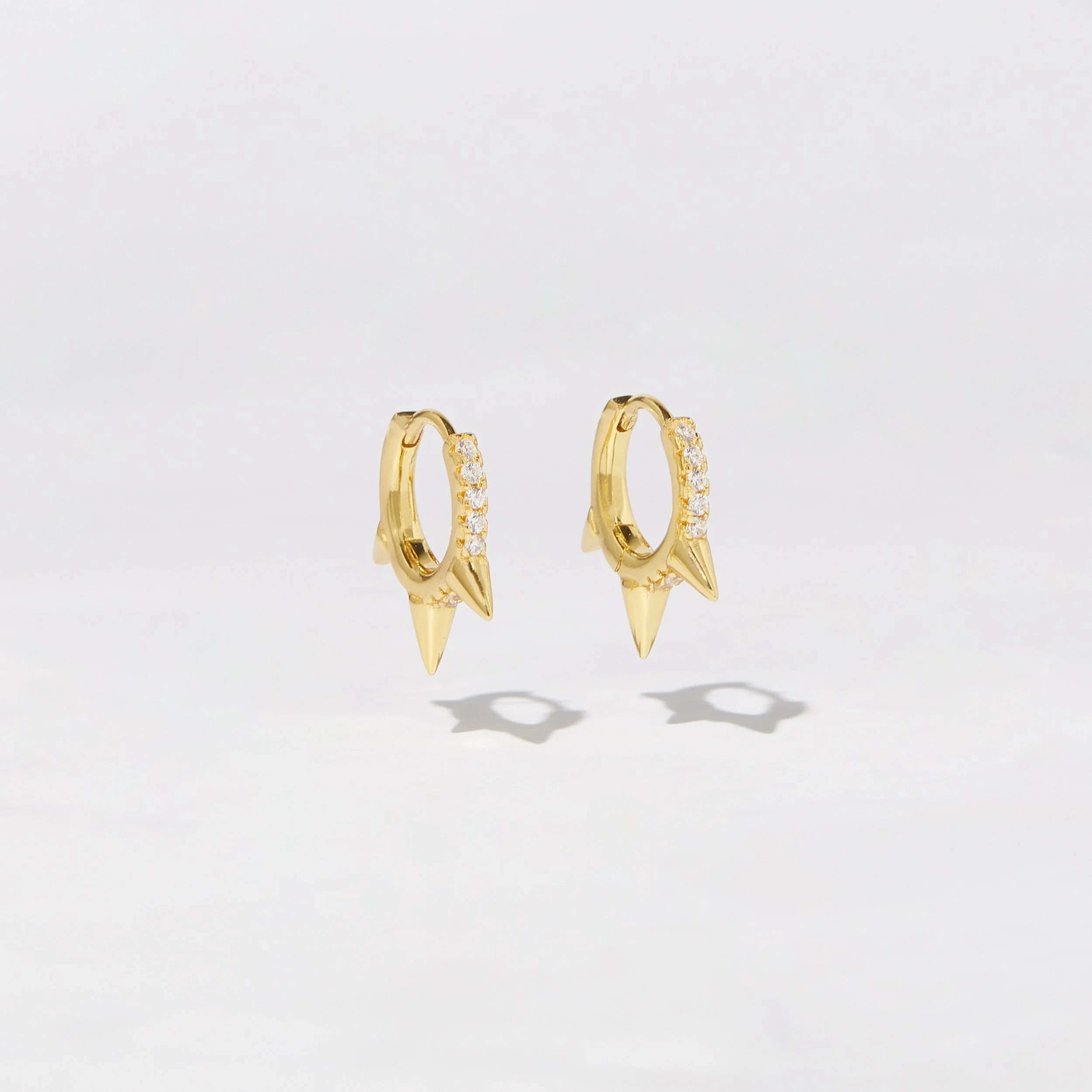 CZ Spiked Huggie Earrings CZ Spiked Huggie Earrings