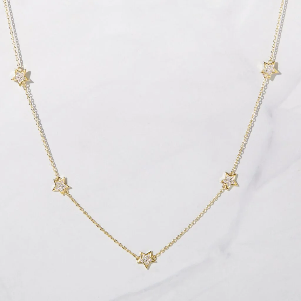 CZ Star Collar Necklace