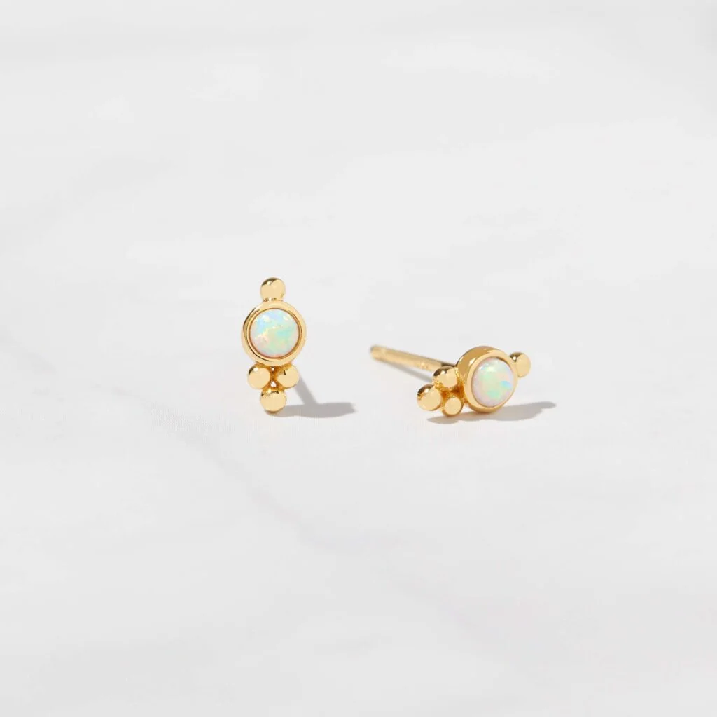 Embellished Opal Studs