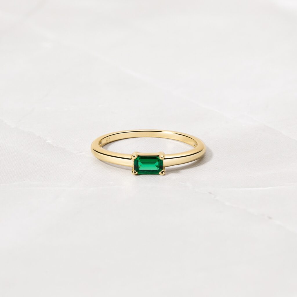 Emerald Baguette Ring