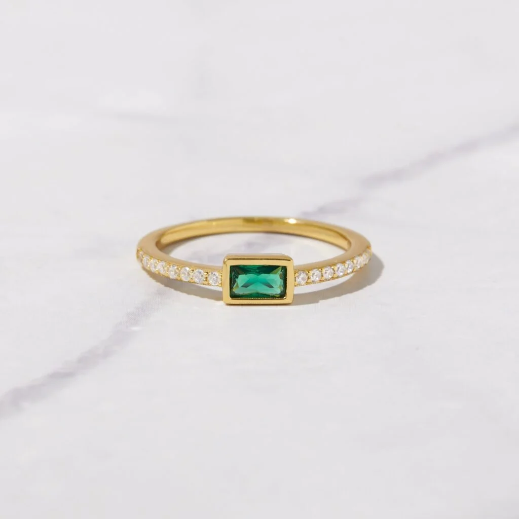 Emerald Baguette Ring