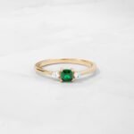 Emerald Cushion Ring