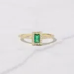 Emerald CZ Ring