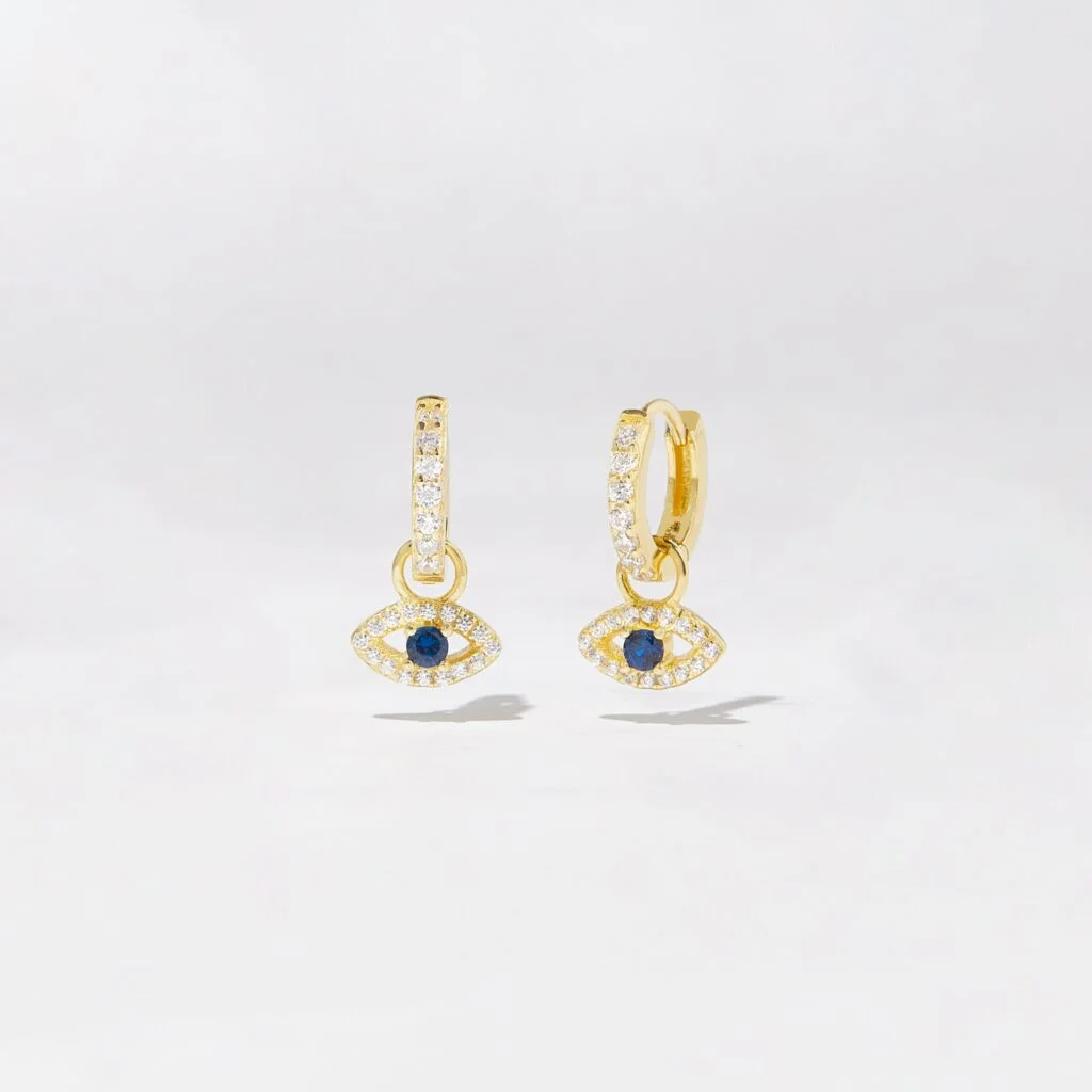 Evil Eye Charm Huggies