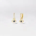 Evil Eye Charm Huggies