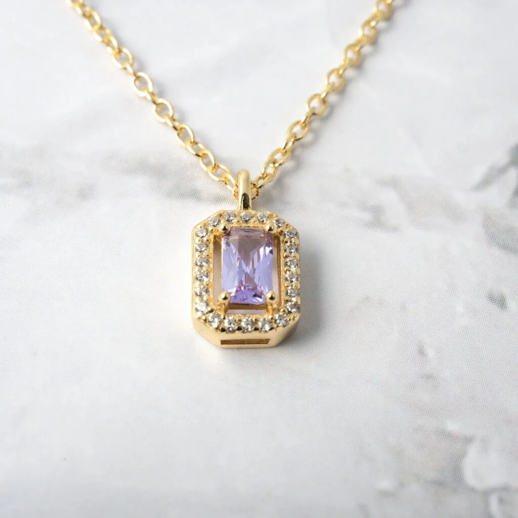 Gemstone Baguette Necklaces