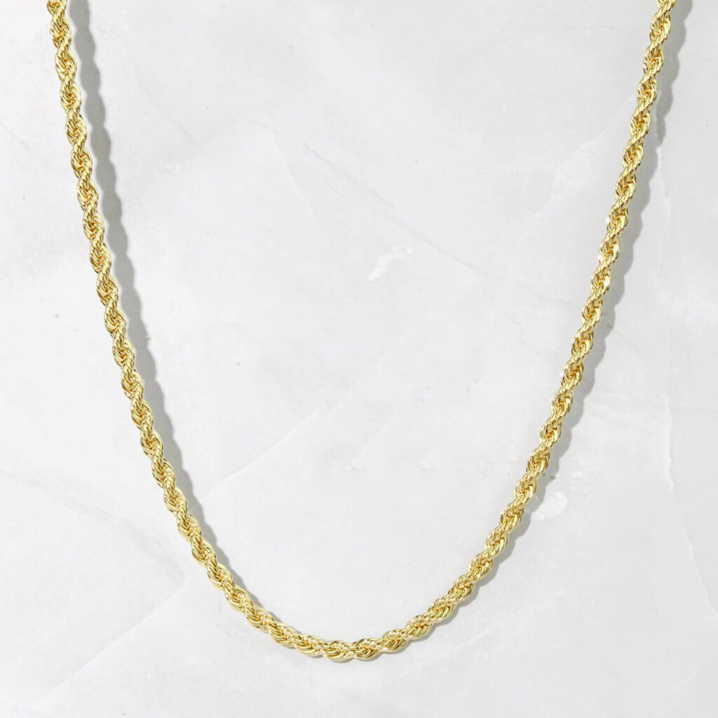 Gold Rope Chain Necklace