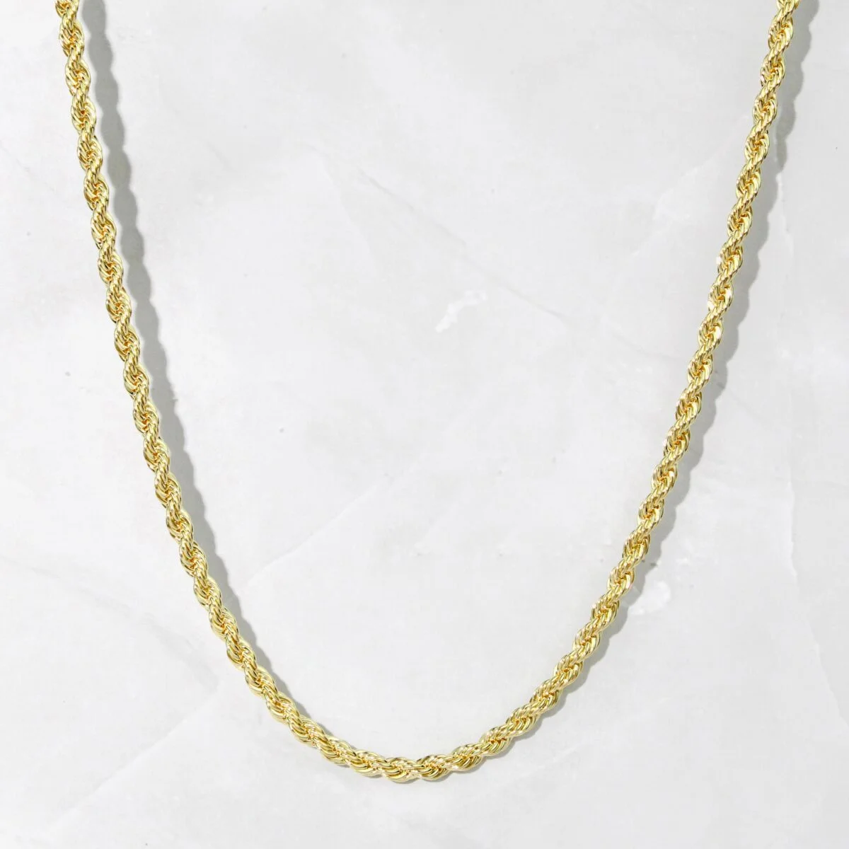 Gold Rope Chain Necklace