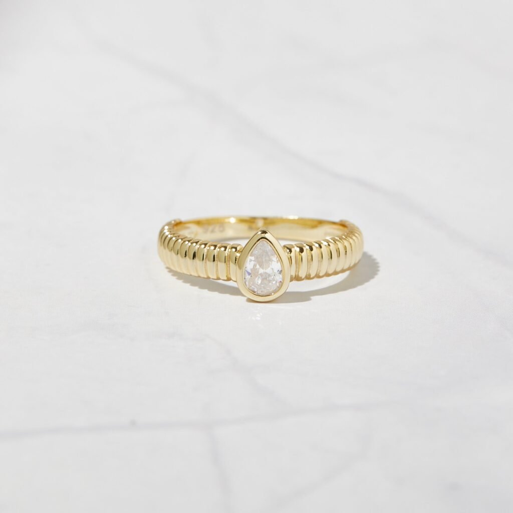 Pear Statement Ring
