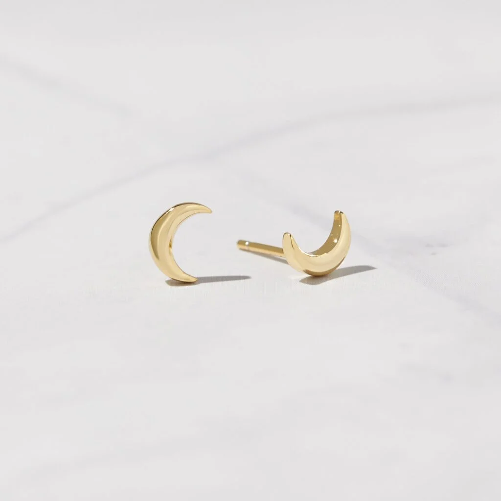 Plain Moon Studs