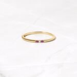 Ruby 3 Stone Diamond Ring