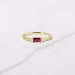 Ruby Simple Baguette Ring