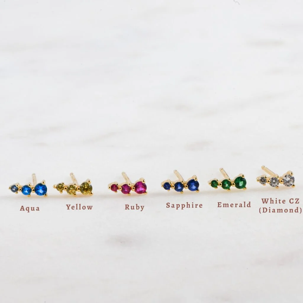 Sapphire Ear Climber