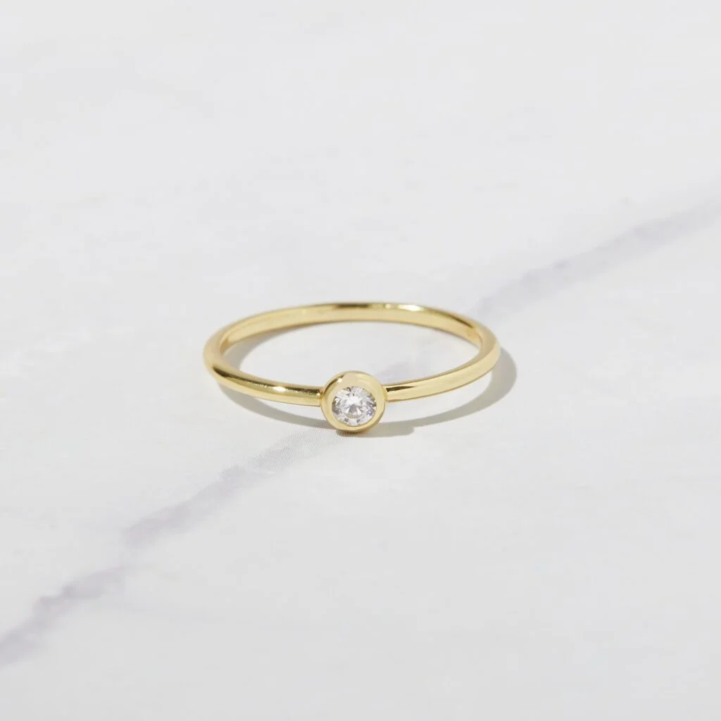 Solitaire Bezel Ring