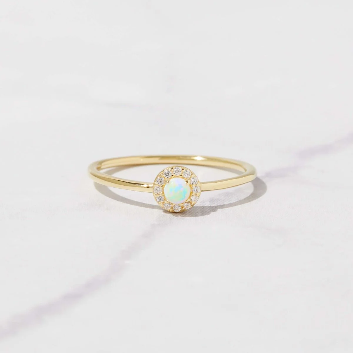 Solitaire Opal Ring