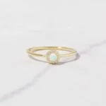 Solitaire Opal Ring
