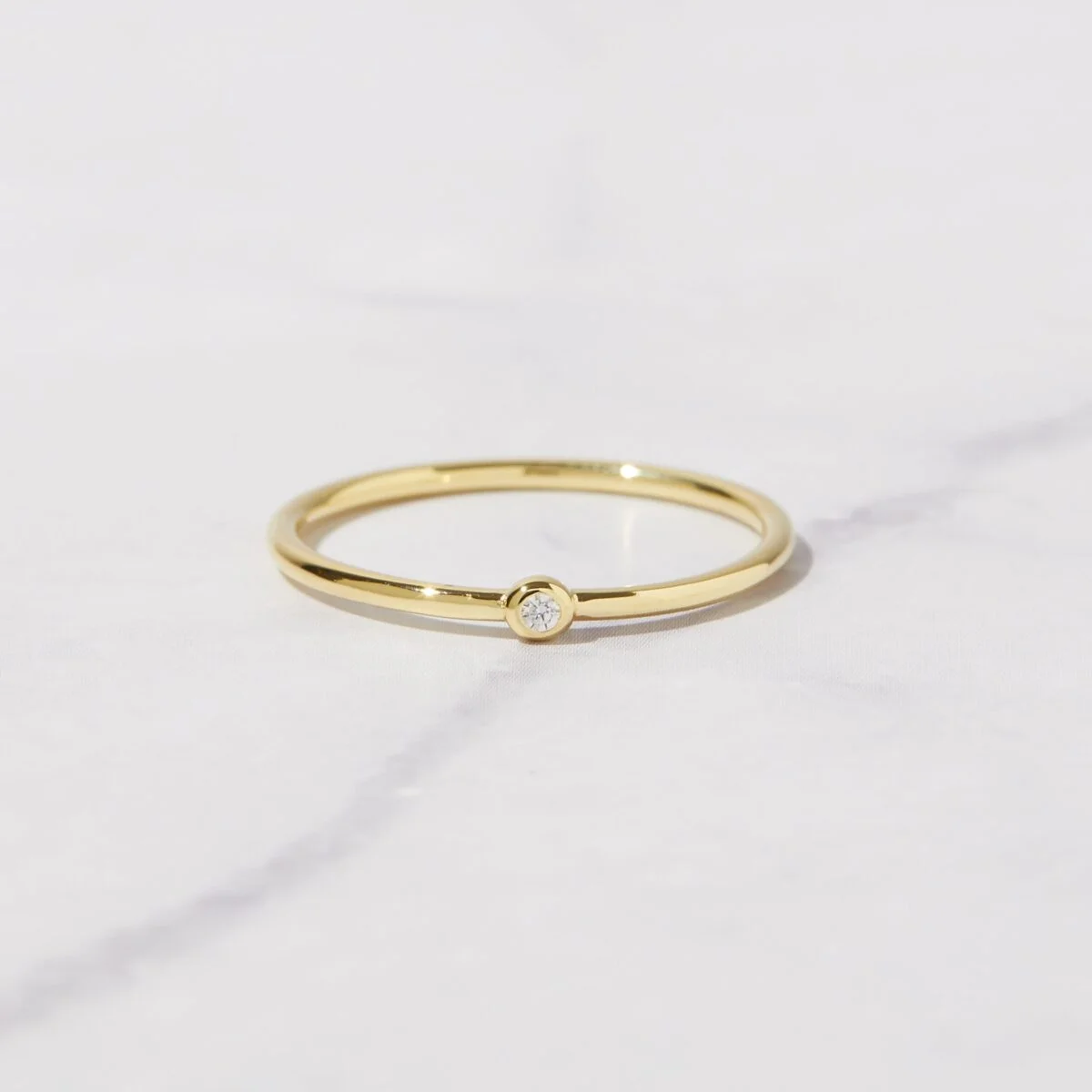 Tiny Solitaire Stacking Ring